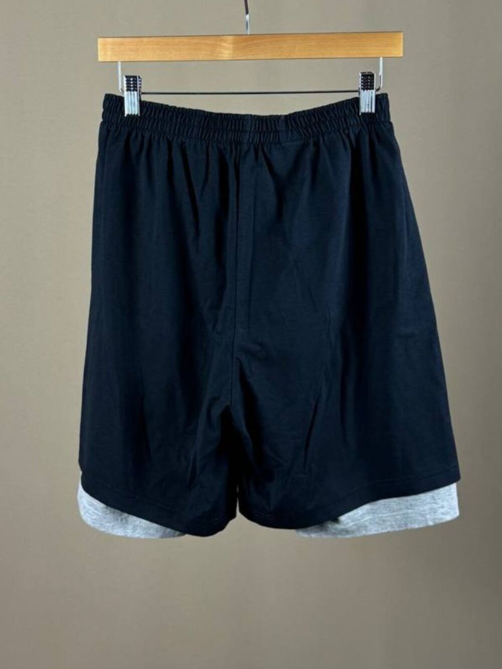 Vintage Nike Shorts Men's Medium Navy Gray Made in Canada Cotton Swoosh - Picture 4 of 10